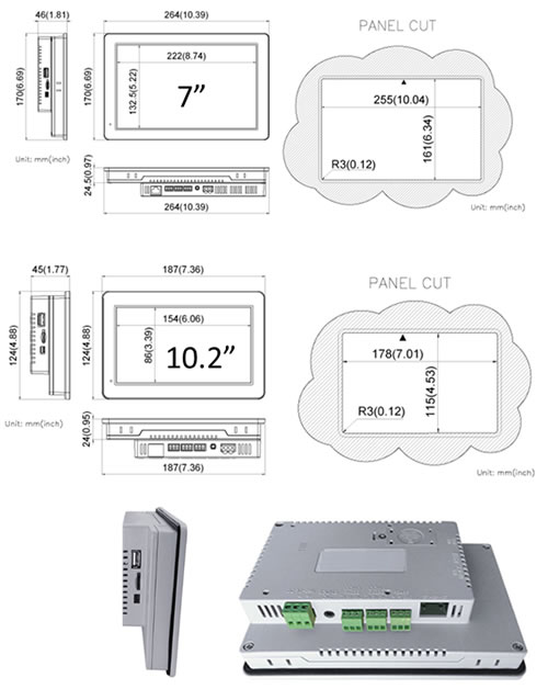 Screen dimensions